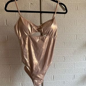 Pink metallic swim suit the bikini lab